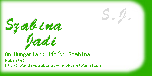 szabina jadi business card